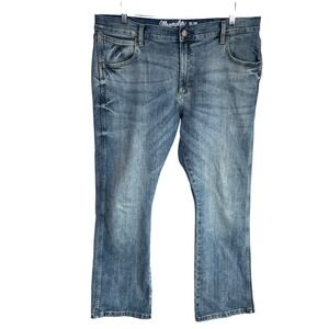 Wrangler Retro Slim Boot Jeans‎ Mens 38x30 Blue Denim Cotton Medium Wash Western